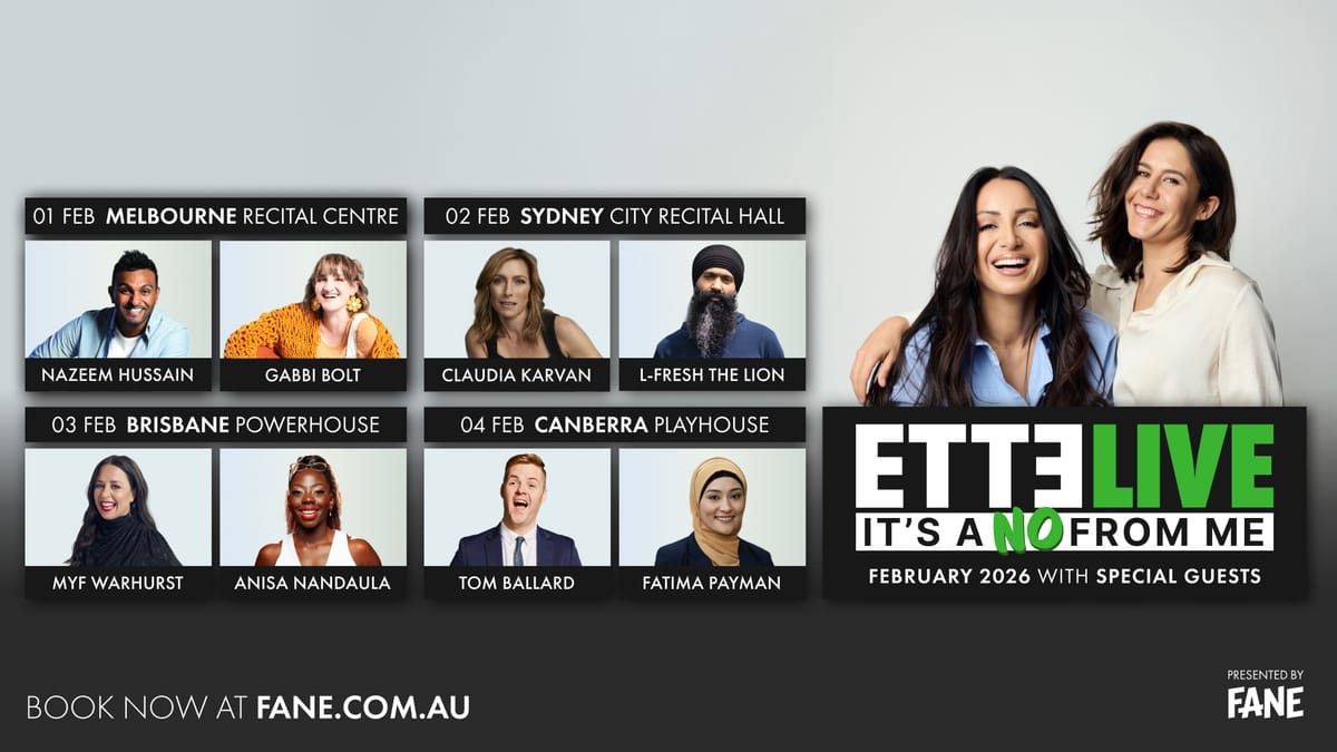 Fatima Payman + Tom Ballard join our live show line up!