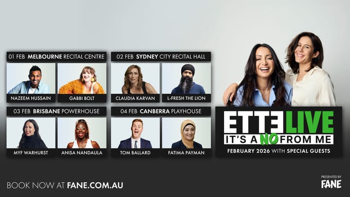 Fatima Payman + Tom Ballard join our live show line up!